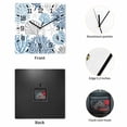thumbnail image 2 of Navy Blue Gray Coastal Wooden Wall Clock Silent Non Ticking, Summer Beach Coral Shell Ocean Square Wall Clocks Battery Operated, Decor Clock for Home Office, Living Room, Kitchen, 12 Inch, 2 of 9