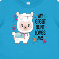 thumbnail image 4 of Inktastic My Great Aunt Loves Me- cute and happy llama Boys or Girls Baby T-Shirt, 4 of 5