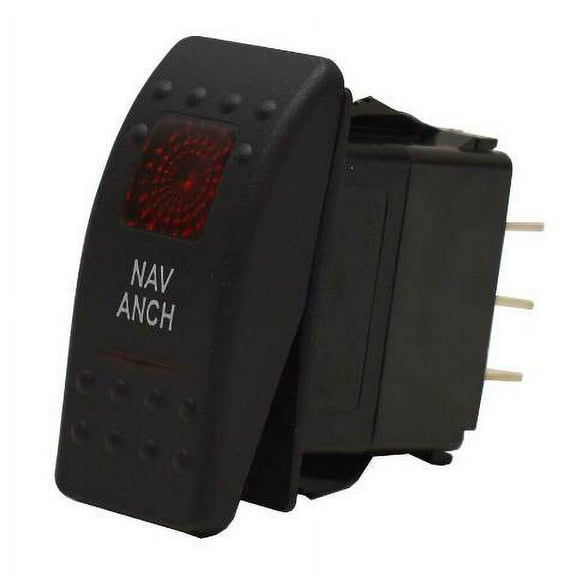 Carling On/Off/On Contura II Boat Rocker Switch | Nav / Anch 4-Spade