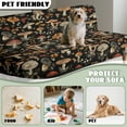 thumbnail image 7 of SCRAWLGOD Mushroom Floral Leaf Print Black Futon Cover for Armless Sofa Bed, Dustproof Futon Mattress Covers Couch Cover Protector with Elastic Bottom for Cats and Dogs, 7 of 7