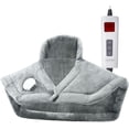thumbnail image 1 of Bingirl Heating Pad for Neck, Shoulders, and Back - Electric Heated Wrap for Pain Relief, Fast Heat Therapy, with Soft Flannel (22inchx19inch, Grey), 1 of 7