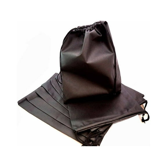 Masteelf  8 Pcs Drawstring Shoes Pouch Folding Bag Boot Bags Travel Black