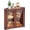 Brown, variant on Bamboohomie Black Bread Box for Kitchen Countertop, Large Corner Bamboo Bread Storage Container, Double Layer Bread Organizer
