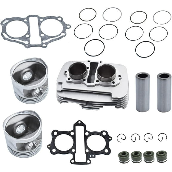 EPOTOOR Motorcycle Engine Cylinder Assembly Replacement for Honda 250 CMX250 With Piston Gasket