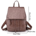 thumbnail image 3 of Sac à Dos en Faux Cuir pour Femmes Couleur Unie Mode Mini Sac à Dos Décontracté, 3 of 10
