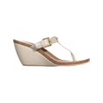 thumbnail image 4 of Womens Lauren Ralph Lauren Roseanne Wedge T Strap Sandals, Chic Cream, 4 of 5