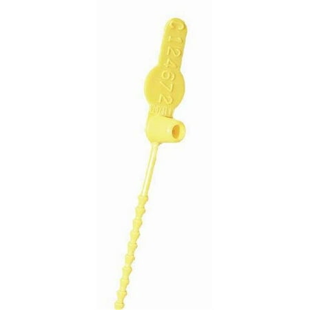 MMF 240054012 All Purpose Plastic Seal Numbered - 8 Inch - Yellow