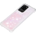 thumbnail image 6 of Compatible with Samsung Galaxy S20 Ultra Case Glitter Luxury Cute Love Liquid Quicksand Clear TPU Girls Women Stylish Bumper Shockproof Protective Case for Samsung Galaxy S20 Ultra Pink YB, 6 of 6