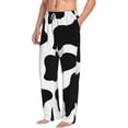 thumbnail image 2 of Balery Men'S Cow Print Black White Pants,Sleepwear Pants,Pajama Pants,Pj Bottoms Drawstring And Pockets-X-Large, 2 of 9