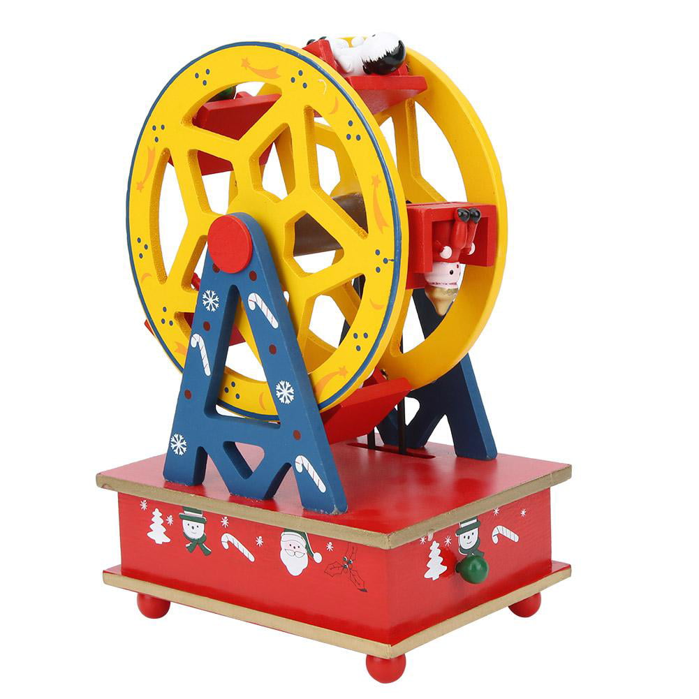 Mgaxyff Cute Painted Ferris Wheel Music Box Ornaments Christmas