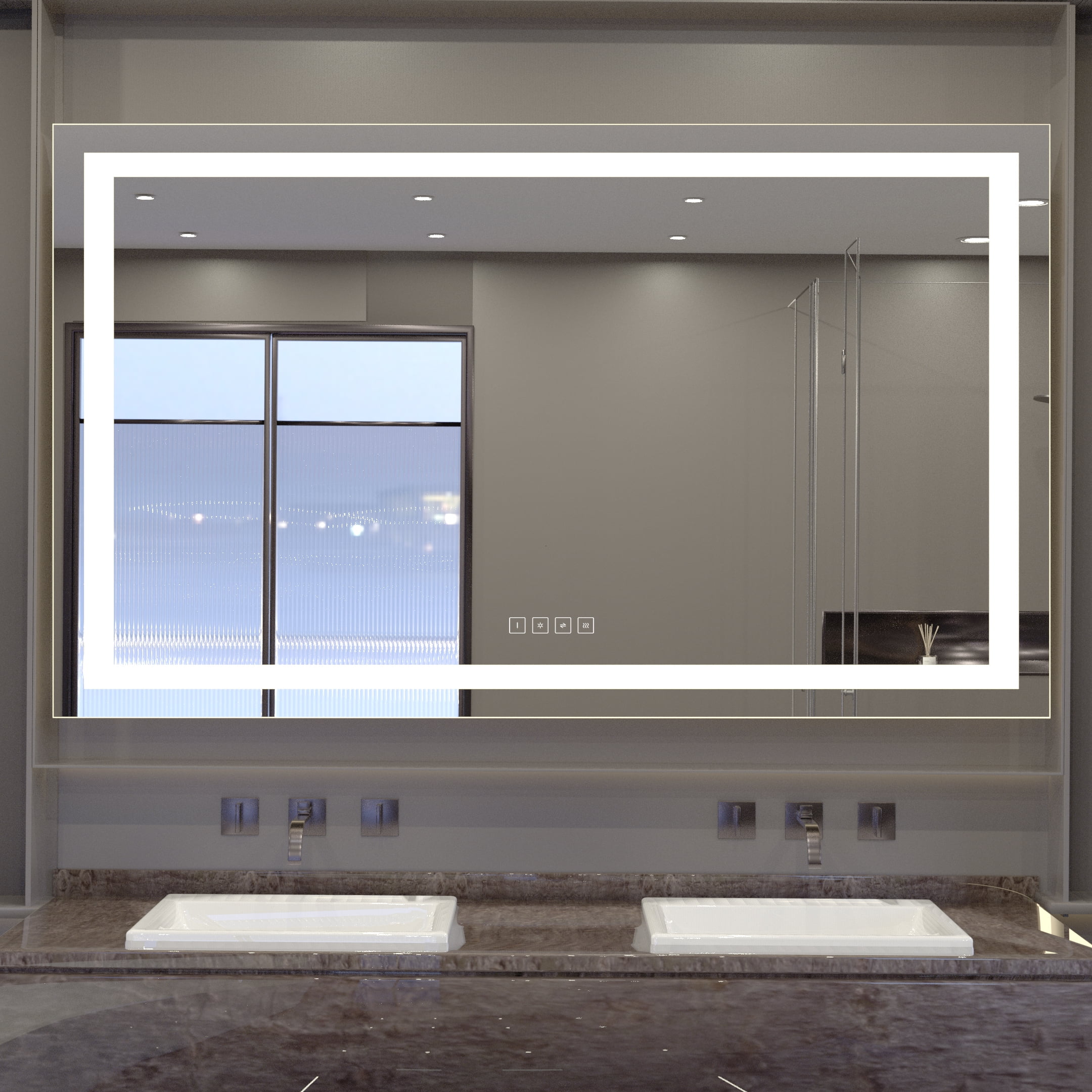 Hauschen Led Lighted Bathroom Mirror Shelly Lighting