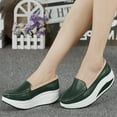 thumbnail image 2 of Espadrilles Femmes Mode Décontractée Solide à Enfiler Compensées Semelle Épaisse Plateformes Chaussures de Travail Femmes Chaussures de Course Vert 42, 2 of 7