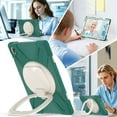 thumbnail image 7 of For Samsung Galaxy Tab S10 FE+ 13.1 inch SM-X620/X626 Case, 360 Rotatable Handle Stand, Shoulder Strap, Drop-Proof Design, Emerald Green, 7 of 7