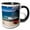 Black/White, variant on 3drose, Portugal, Azores, Santa Maria Is, Sao Lourenco. Swimming Platforms, 11oz Magic Transforming Mug