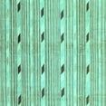 thumbnail image 1 of Ahgly Company Indoor Square Oriental Turquoise Blue Modern Area Rugs, 8' Square, 1 of 4