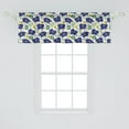 thumbnail image 2 of Ambesonne Leaf Window Valance, Brush Stroke Stripes, 54" X 18", Mint Green Navy Blue, 2 of 3