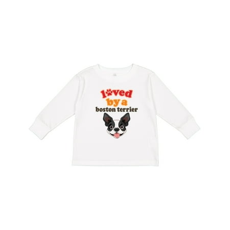 

Inktastic Boston Terrier Dog Gift Gift Toddler Toddler Girl Long Sleeve T-Shirt