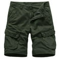 thumbnail image 1 of Mens Cargo Shorts Buttons Summer Outdoor Hiking Multi-pocket Work Utility Pants, 1 of 2