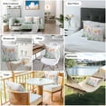 thumbnail image 6 of Waterproof Throw Pillow Covers Set of 2, 24x24 Inch Pink Yellow Spring Floral Decorative Pillowcases Outdoor Pillow Slip Cushion Covers Set for Couch Tent Watercolor Summer Botanical, 6 of 7