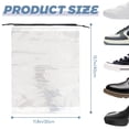 thumbnail image 2 of 50 Pcs Shoe Bags for Travel,Large Transparent Travel Shoe Bags for Packing,Clear Plastic Drawstring Bags Shoe Dust Bags,Portable Shoes Organizers Pouch with Rope for Men and Women, 2 of 7