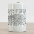 thumbnail image 2 of Peacock Ceramic Toothbrush Holder, Uncolored Design Outline Image of Blossoming Floral Tree Branches and Bird, Decorative Versatile Countertop for Bathroom, 4.5" X 2.7", Charcoal Grey White, 2 of 4