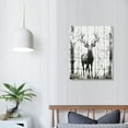 thumbnail image 4 of PIKWEEK Rustic Nature Deer Wall Decor Nordic Forest Animal Deer Pictures Wall Art Abstract Canvas Print Elk Painting Framed Modern Home Artwork Decorations For Bathroom Bedroom Office, 4 of 5