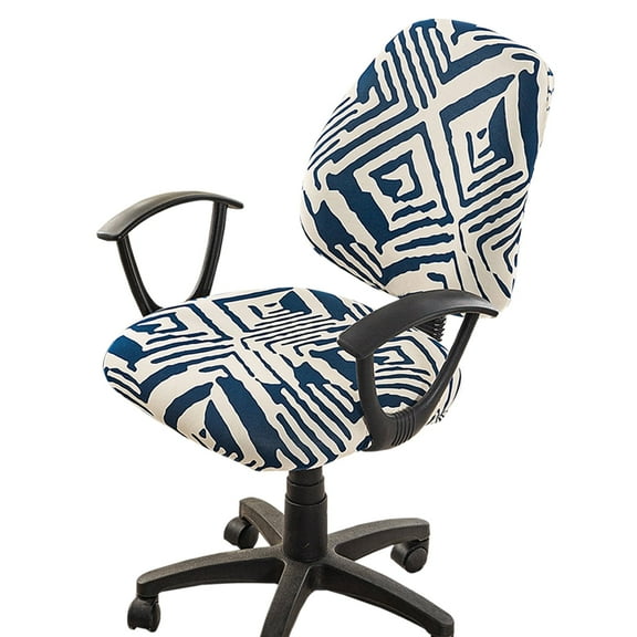 Printed computer office chair cover - split type protective cover, washable, waterproof, stain resistant, suitable for various occasions such as office, gaming, etc