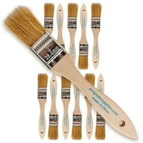 Pro Grade Chip Brush, 1 inch Professional Paint Brushes, 12 Pk Natural China Bristle Paintbrush Set