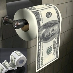 Dollar Bill papier de toilette imprimé Amérique Dollars Tissu Nouveauté $100 Gag