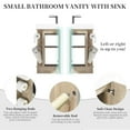 thumbnail image 4 of YINGYING 16" Bathroom Vanity with Sink Combo for Small Space, Modern Floor Standing Small Bathroom Storage Cabinet Set with 2 Toilet Paper Holders, 4 of 8