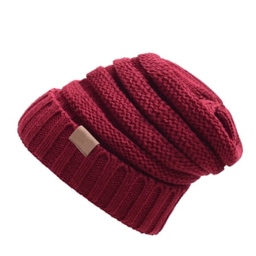 Thermal Beanie Cap Fleece Lined Beanie Hats For Men & Women - Warm Knit Winter Caps With Double Layer For Outdoor Activities Fleece Cap
