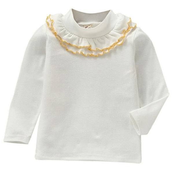 Adarl Adarl Kids Baby Girls High Polo Neck Jumper Tops Long Sleeve Shirt Ages 1 6year Walmart Com Walmart Com