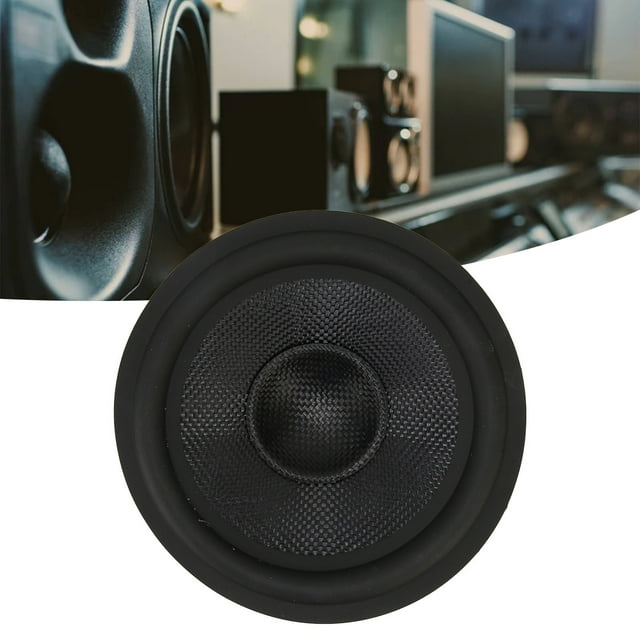 Subwoofer Speaker Drum Paper, Smooth High Frequency Roll Off Black 1 Inch Inner Diameter Sealed Rounded Edges Speaker Cone Drum Paper for Speaker Accessories