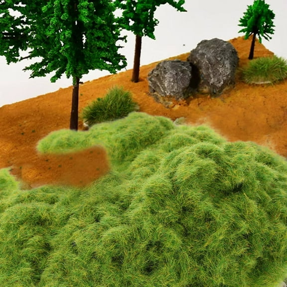 OUNONA 9pcs Miniature Model Grass Trees and Flowers for Dioramas, Landscape Materials, Fake Static Grass for Model Scenery Basing