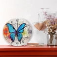 thumbnail image 2 of 10 Inch Butterfly Musical Note Clock Silent Round Wall Clock Non Ticking Battery Device Clocks Creative Decoration Wall Clock for Living Room Bedroom Office Kitchen, 2 of 6