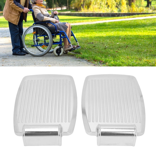Placa de Silla de Ruedas, Textura A Rayas Profesionales de Silla de Ruedas Silla de Ruedas 2pcs Aleación de Aluminio Alta Resistencia Para Compar Paciente