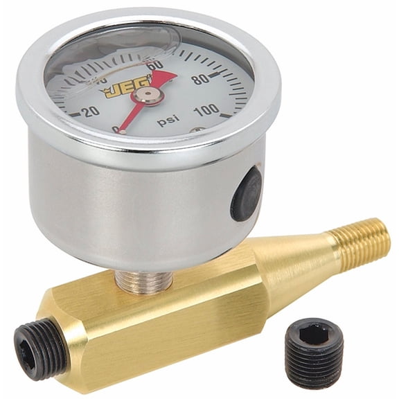 JEGS Fuel Pressure Gauge Kit White