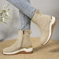 thumbnail image 6 of Fashionable Solid Color Suede Side Zipper Ankle Boots Comfortable Warm Winter Booties for Casual Outdoor Footwear, 6 of 9