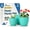 Aqua, variant on Aqua Plant Pots with Drainage Holes & Saucers 3 Packs, Indoor & Outdoor Stackable Plastic Planters in Multiple Sizes for Houseplants & Flowers, Durable & Weatherproof Materials, Matte Finish
