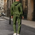 thumbnail image 4 of Men’s Hooded Pullover Sweatshirt and Jogger Pants Two-Piece Set Casual Drawstring Hoodie with Kangaroo Pocket, 4 of 5