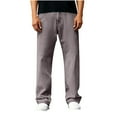 thumbnail image 2 of USNSM Mens Wide Leg Jeans Relaxed Fit Boot Cut Denim Pants Casual Straight Stretch Jean Trendy Work Cowboy Trousers Gray L, 2 of 9
