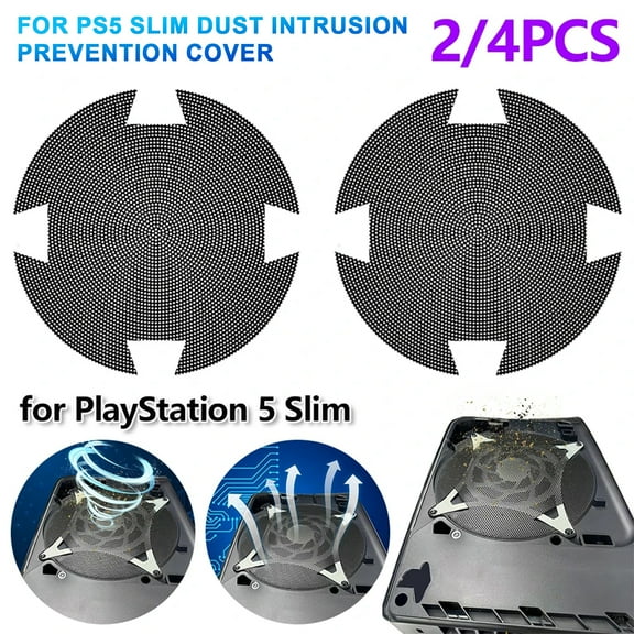 Joernso 2/4 Pcs Fan Dust Filter Mesh Dust-proof Net Enhanced Ventilation Cooling Fan Dust Filter Console Cooling Accessory for PS5 Slim