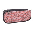 thumbnail image 2 of Lsque Cartoon Strawberry Printed Big Capacity PU Leather Pencil Case Large Pencil Pouch Stationery Pen Bag Pencil Holder for Teen, 2 of 6
