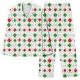 thumbnail image 6 of Uootdi Gift Christmas Long Sleeve Pajamas for Women Set Xmas Pajama Set 2-Piece Cozy Print PJs Button Up Ladies Sleepwear for Christmas, 6 of 7