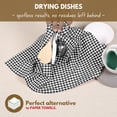 thumbnail image 5 of Native Fab 4 Pack Gingham Mini Check Kitchen Towel - Absorbent - Cotton Dish Cloths - 16x26 - Black, 5 of 7