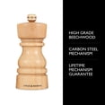 thumbnail image 2 of Cole & Mason London Natural Beech Salt Mill, Non Corroding Ceramic Mechanism, Salt Grinder with Adjustable Grind, Beech Wood, 180mm, Seasoning Mill, Lifetime Mechanism Guarantee, 2 of 7
