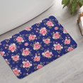 thumbnail image 2 of Pioneer Flower Floral Print Pattern Bathroom Rugs Mat, Non Slip Microfiber Bathroom Rug with Rubber Backing, Soft Mats for Bathroom Floor Tub Shower, 17"x27", 2 of 5