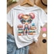 thumbnail image 1 of Back to School Cute Cartoon Girl Printed T-shir Girl 1pc Girls Cotton T-Shirt Soft Breathable Loose Fit Crew Neck | Comfortable Breathable and Soft Casual Short Sleeve T-Shirt, 1 of 7