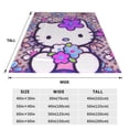 thumbnail image 2 of Hello Kitty Blanket Kawaii Cat Throw Blanket for Girls Kids, Super Soft Fleece Warm Cozy Plush Gifts Blankets for Couch Sofa Bed, 2 of 7