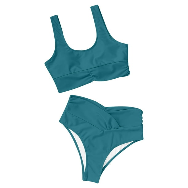 SOOMLON Women's Bikini Sets Swimsuits Sport Bathing Suits Summer Bikini Retro Swimsuits Floral